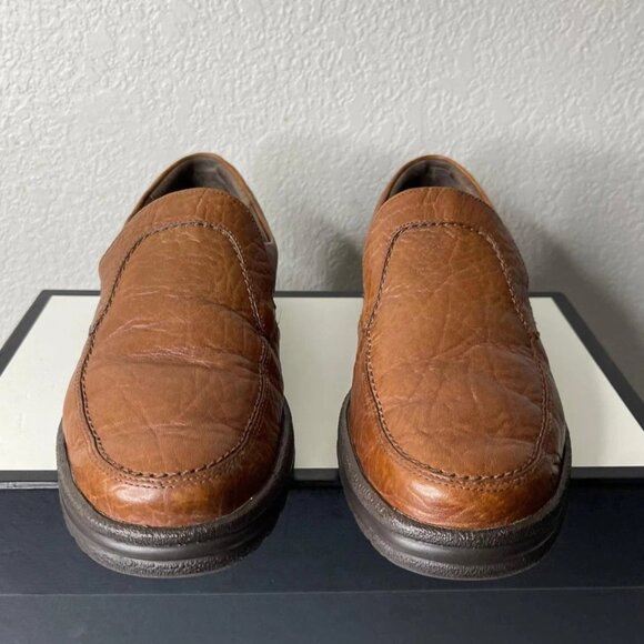 Mephisto Mallory Air Jet Brown Leather Casual Loafers Slip On Shoes Men's 9.5 US - Picture 1 of 10